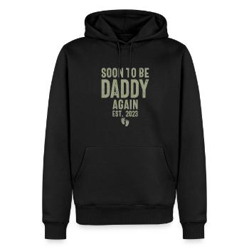 Bald wieder Papa Est. 2023 - Vatertag - Männer Premium Bio Hoodie - Schwarz - Vorne - Nico (187cm)