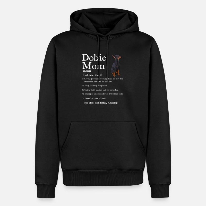 Doberman Pinscher Chien Dobie - Sweat à capuche Premium bio Homme - noir
