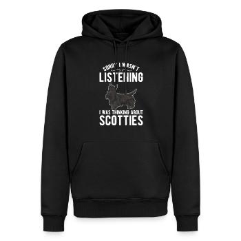 Scottish Terrier Scottie Hund - Männer Premium Bio Hoodie - Schwarz - Vorne - Nico (187cm)