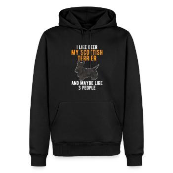 Scottish Terrier Scottie Hund - Männer Premium Bio Hoodie - Schwarz - Vorne - Nico (187cm)