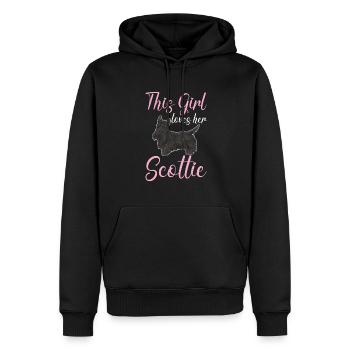 Scottish Terrier Scottie Hund - Männer Premium Bio Hoodie - Schwarz - Vorne - Nico (187cm)