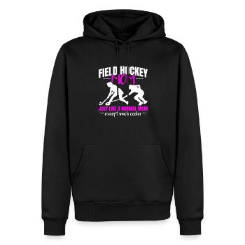 Hockey sur gazon Maman comme une maman normale Stick Play - Sweat à capuche Premium bio Homme - noir - Devant - Nico (187cm)