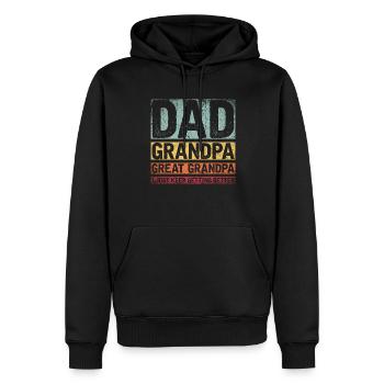 Dad Grandpa Great Grandpa - Männer Premium Bio Hoodie - Schwarz - Vorne - Nico (187cm)