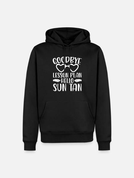 Plan de leçon d’adieu Hello Sun Tan - Sweat à capuche Premium bio Homme - noir