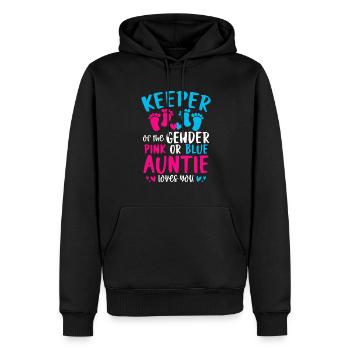 Gardienne du genre Pink Or Blue Auntie Loves You - Sweat à capuche Premium bio Homme - noir - Devant - Nico (187cm)