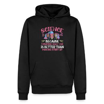 Science Because Figuring Something Out Is Better - Men’s Premium Organic Hoodie - black - Front - Nico (187cm)