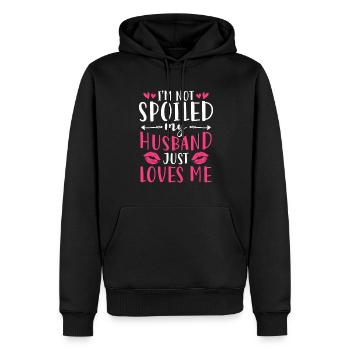 Im Not Spoiled My Husband Just Loves Me - Männer Premium Bio Hoodie - Schwarz - Vorne - Nico (187cm)