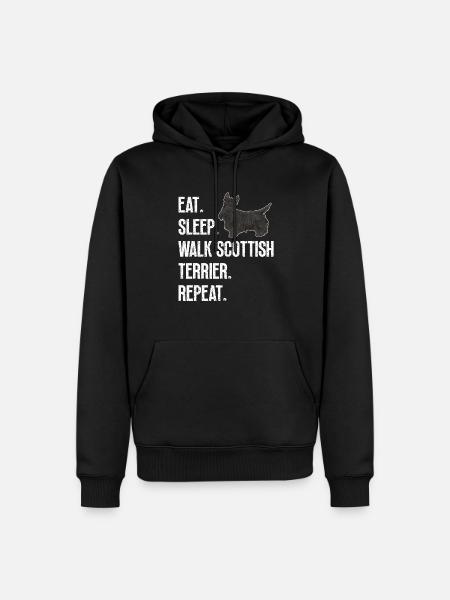 Scottish Terrier Scottie Dog - Men’s Premium Organic Hoodie - black