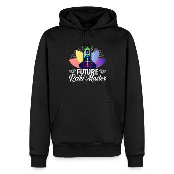Future Reiki Master - Männer Premium Bio Hoodie - Schwarz - Vorne - Nico (187cm)