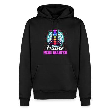 Future Reiki Master Heilkunst - Männer Premium Bio Hoodie - Schwarz - Vorne - Nico (187cm)