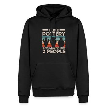 Töpferei Töpfern Töpfer Künstler Lehm - Männer Premium Bio Hoodie - Schwarz - Vorne - Nico (187cm)