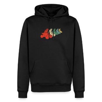 Cool retro Quad ATV Enthusiasts Quad Racers - Sweat à capuche Premium bio Homme - noir - Devant - Nico (187cm)