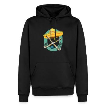 Hockey sur gazon mexicain Cinco de Mayo Defender Sports - Sweat à capuche Premium bio Homme - noir - Devant - Nico (187cm)