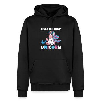Hockey sur gazon Licorne marquant Sports Passes décisives Goalke - Sweat à capuche Premium bio Homme - noir - Devant - Nico (187cm)