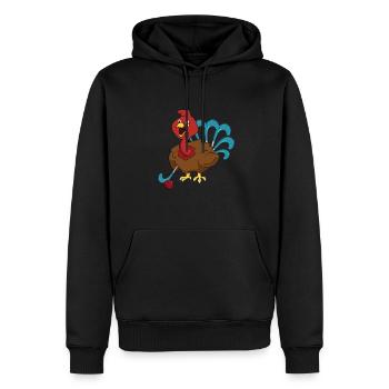Un défenseur passionné de hockey sur gazon remercie Giving Tur - Sweat à capuche Premium bio Homme - noir - Devant - Nico (187cm)