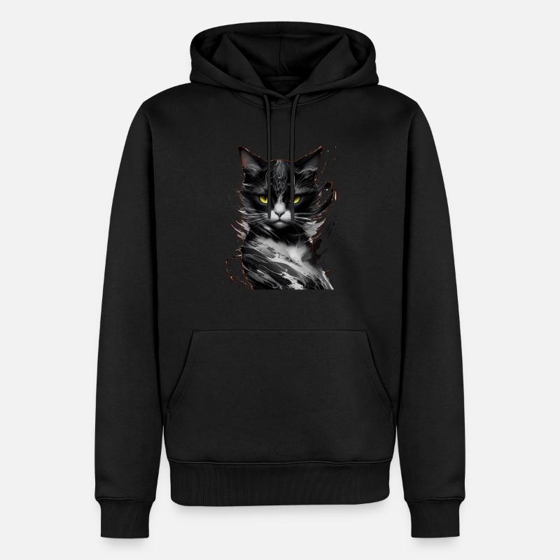 Chat Animaux de compagnie - Sweat à capuche Premium bio Homme - noir