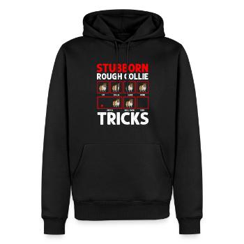 Collie à poil long Collie rugueux Chien - Sweat à capuche Premium bio Homme - noir - Devant - Nico (187cm)