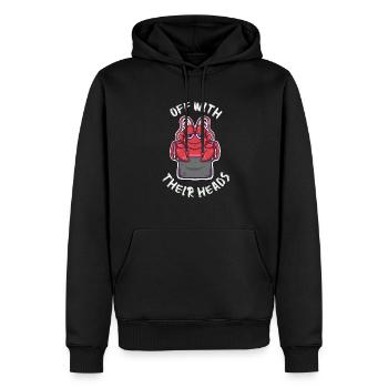 Off With Their Heads Funny Cajun Crawfish Boil - Men’s Premium Organic Hoodie - black - Front - Nico (187cm)