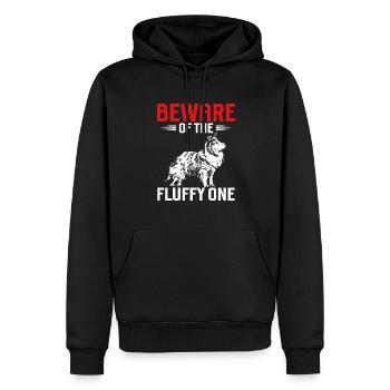 Collie à poil long Collie rugueux Chien - Sweat à capuche Premium bio Homme - noir - Devant - Nico (187cm)