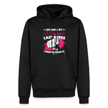 Regardez le dernier nerf de mon ex petit ami drôle - Sweat à capuche Premium bio Homme - noir - Devant - Nico (187cm)