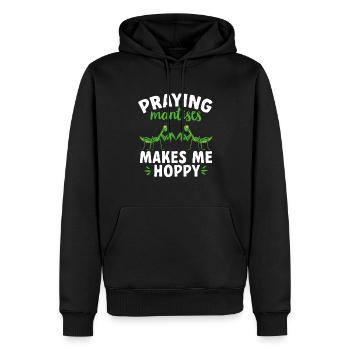 Mante religieuse, collectionneur d’insectes, entomologiste - Sweat à capuche Premium bio Homme - noir - Devant - Nico (187cm)