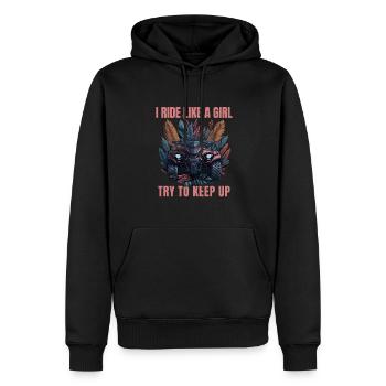 Quad Girl I Ride Like a Girl Quad - Sweat à capuche Premium bio Homme - noir - Devant - Nico (187cm)