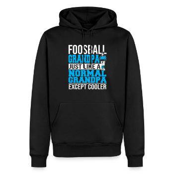 Cool Foosball Grandfather Table Soccer Player Men - Männer Premium Bio Hoodie - Schwarz - Vorne - Nico (187cm)