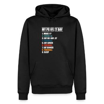 My Perfect Day Table Soccer Player Foosball - Männer Premium Bio Hoodie - Schwarz - Vorne - Nico (187cm)