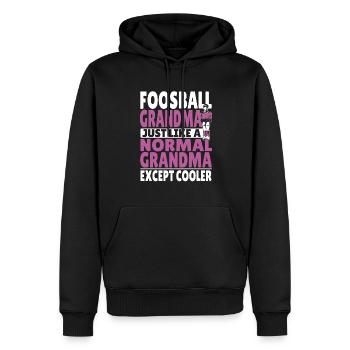 Funny Foosball Grandmother Table Soccer Grandma Wo - Männer Premium Bio Hoodie - Schwarz - Vorne - Nico (187cm)