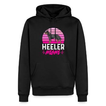 Australian Cattle Dog Red Blue Heeler - Men’s Premium Organic Hoodie - black - Front - Nico (187cm)