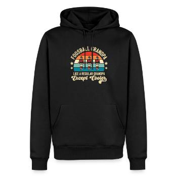 Retro Table Soccer Old Guy Vintage Foosball Grandf - Männer Premium Bio Hoodie - Schwarz - Vorne - Nico (187cm)