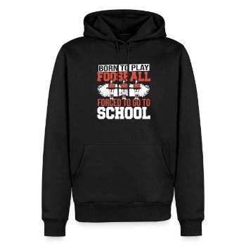 Cool Joueur de baby-foot né pour jouer au baby-foot - Sweat à capuche Premium bio Homme - noir - Devant - Nico (187cm)