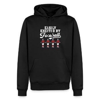 Easily Excited By Foosball Table Soccer Fan - Männer Premium Bio Hoodie - Schwarz - Vorne - Nico (187cm)