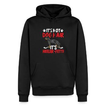 Bouvier australien chien rouge bleu talon - Sweat à capuche Premium bio Homme - noir - Devant - Nico (187cm)