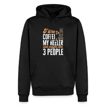 Australian Cattle Dog Red Blue Heeler - Männer Premium Bio Hoodie - Schwarz - Vorne - Nico (187cm)