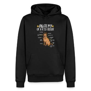 Australian Cattle Dog Red Blue Heeler - Männer Premium Bio Hoodie - Schwarz - Vorne - Nico (187cm)
