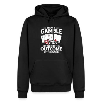 I Invest In The Outcome Of The Game Poker Aces Spa - Men’s Premium Organic Hoodie - black - Front - Nico (187cm)