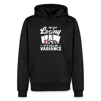 Poker Aces Spades I'm Not Losing It's Called Varia - Men’s Premium Organic Hoodie - black - Front - Nico (187cm)