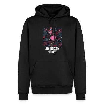 4th Of July American Honey Flamingo US Flag Pride - Männer Premium Bio Hoodie - Schwarz - Vorne - Nico (187cm)