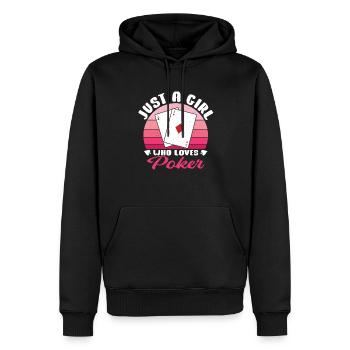 Card Player Aces Spades Just A Girl Who Loves Poke - Sweat à capuche Premium bio Homme - noir - Devant - Nico (187cm)