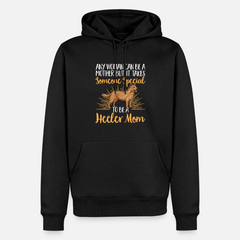 Bouvier australien Red Blue Heeler - Sweat à capuche Premium bio Homme - noir