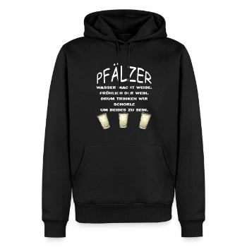 100% Pfälzer Pälzer Palz Pfalz Mundart Dialekt - Männer Premium Bio Hoodie - Schwarz - Vorne - Nico (187cm)