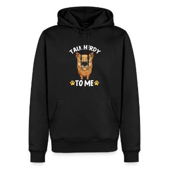 Australian Cattle Dog Red Blue Heeler - Men’s Premium Organic Hoodie - black - Front - Nico (187cm)