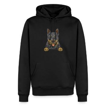 Australian Cattle Dog Red Blue Heeler - Männer Premium Bio Hoodie - Schwarz - Vorne - Nico (187cm)