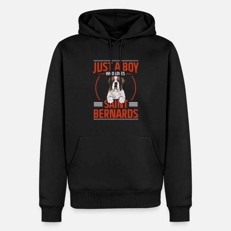 Saint-Bernard Chien Saint-Bernard - Sweat à capuche Premium bio Homme - noir