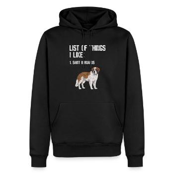 Saint-Bernard Chien Saint-Bernard - Sweat à capuche Premium bio Homme - noir - Devant - Nico (187cm)