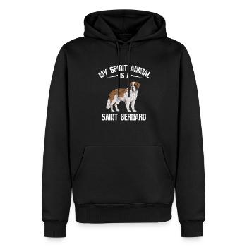 Bernhardiner St. Bernhardshund Hund - Männer Premium Bio Hoodie - Schwarz - Vorne - Nico (187cm)