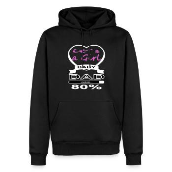 Baby on board Mädchen zukünftiger Vater Geschenk - Männer Premium Bio Hoodie - Schwarz - Vorne - Nico (187cm)