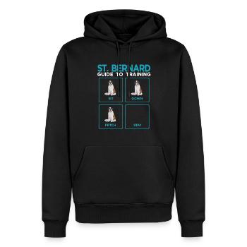 Saint-Bernard Chien Saint-Bernard - Sweat à capuche Premium bio Homme - noir - Devant - Nico (187cm)