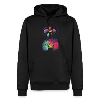 Saint-Bernard Chien Saint-Bernard - Sweat à capuche Premium bio Homme - noir - Devant - Nico (187cm)